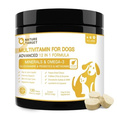 NATURE TARGET Dog Multivitamins for Overall Health with Minerals, Immune...