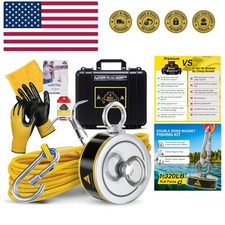 1320LB’s Complete Magnet Fishing Kit | Double Sided Fishing Magnet Kit with C...
