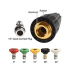3600PSI Turbo Nozzle For Pressure Washer Rotating Nozzle And 5 Tips 1/4" Quick