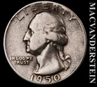 1950 Silver Washington Quarter - Scarce  Better Date  No Reserve  #L6191