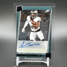 2021 Clearly Donruss Kenneth Gainwell # /99 Rated Rookie Blue AUTO RC #68 Eagles