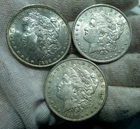 1888 S - P - O, 3 -  Morgan Silver DollarS  VF to BU Circulated and Uncirculated