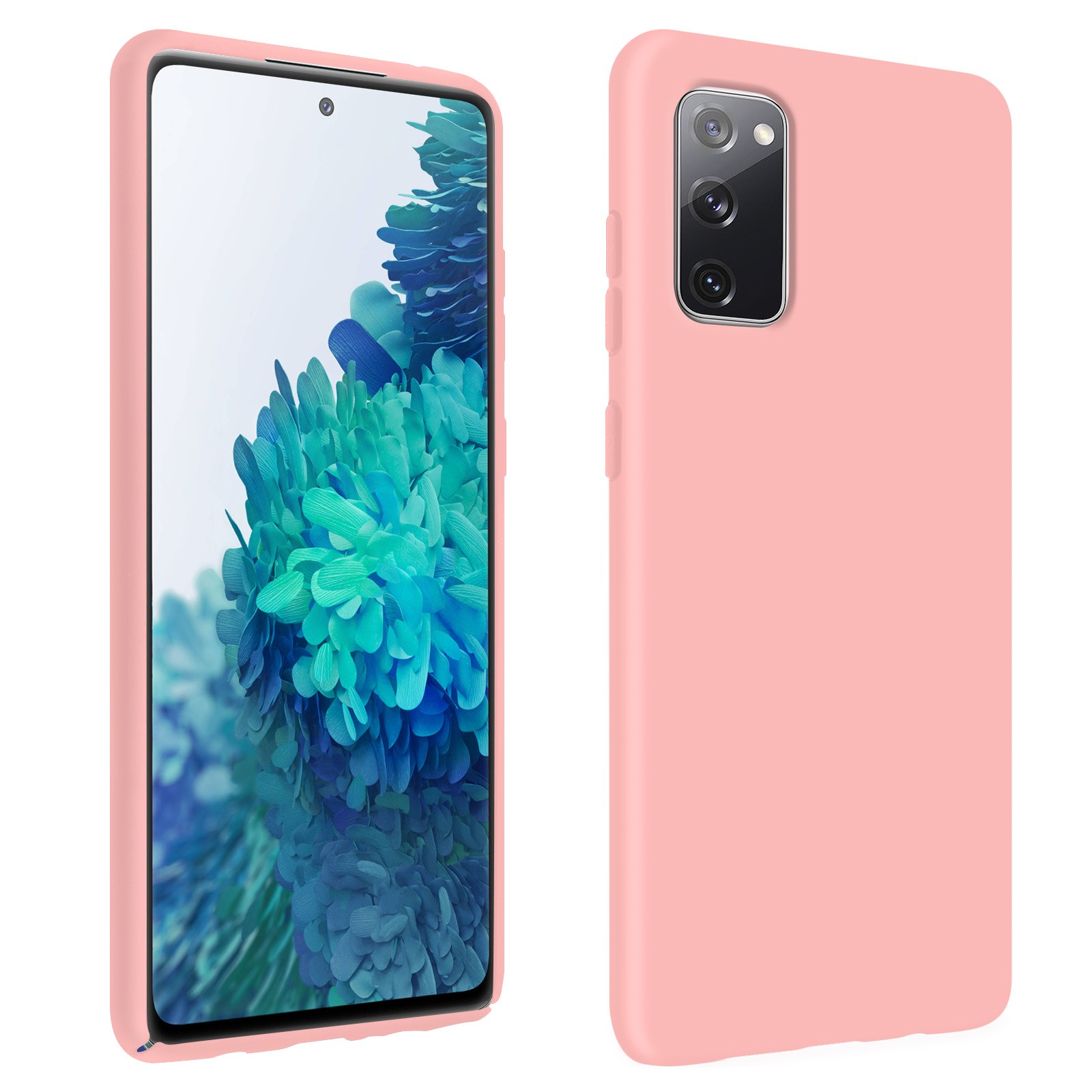 Coque silicone Galaxy S20 FE mate rose antichoc et anti-traces