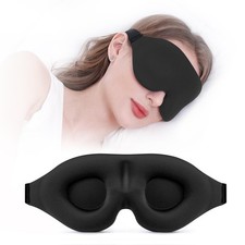 3D Memory Foam Sleep Mask Total Blackout Side Sleeper Eye Cover Pressure Free