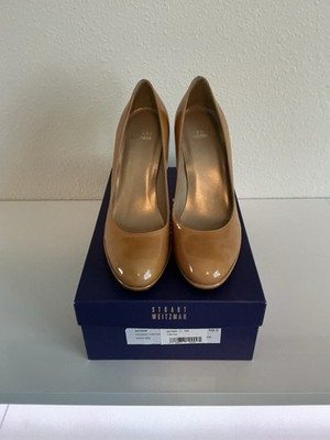 Stuart Weitzman Esteem Cognac Leather Pumps Heels Size 8.5