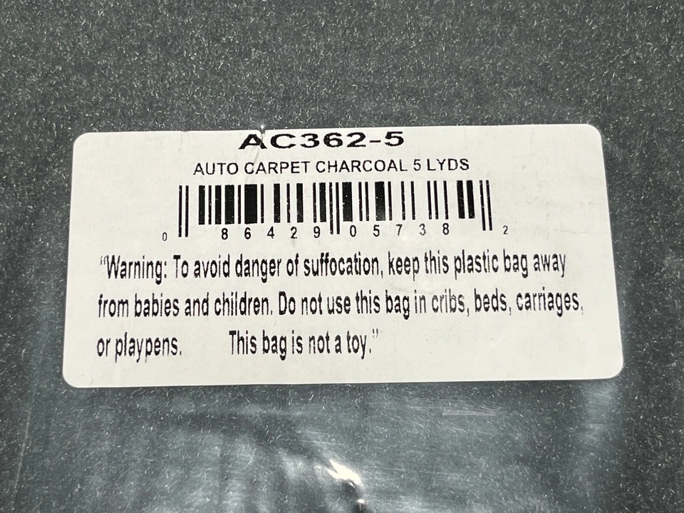AC362-5 Install Bay 40" X 5 Yard Premium Grade Charcoal Color Auto Carpet - Image 3 of 4
