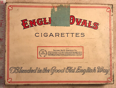 Vintage English Ovals Phillip Morris London Cigarette Tin Empty