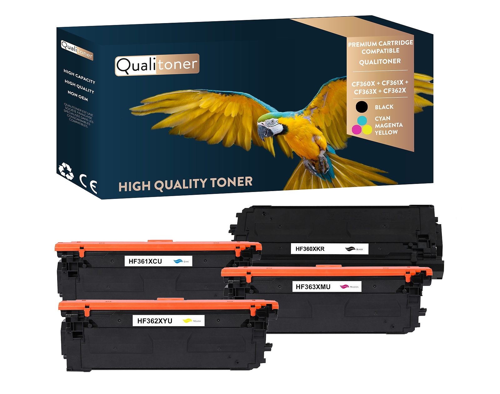 Toner compatible HP CF360X CF361X CF362X CF363X pour imprimante laser couleur de bureau