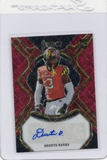 2023 Select Draft Picks Deonte Banks Red Prizm Auto #RS-DBA Maryland 17/25