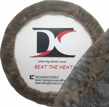 Mushroom Sheepskin Wool Steering Wheel Cover  12 Inch Pile Cool In Summer