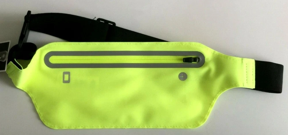 Belt Bag Neon Colors Holds Phone Cards Keys Money Zip Close Adjustable Belt NWT