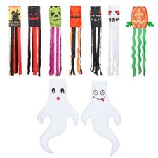 Halloween Ghost/Pumpkin Windsock Flag Outdoor Hanging Decor for Yard Lawn Garden