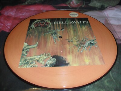 SLAYER -HELL AWAITS- AWESOME MEGA RARE LTD EDITION VINYL LP PICTURE DISC NUMBER