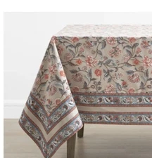 New The Company Store Autumn Garden Floral 70x108 Tablecloth