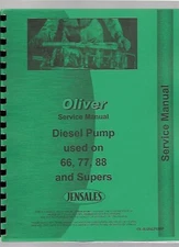 Oliver American Bosch Diesel Injection Pump Service Repair Manual