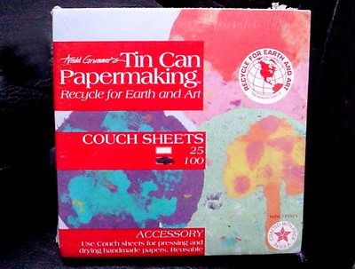TIN CAN PAPERMAKING COUCH SHEETS 6'' X 6'' ARNOLD GRUMMER'S PKG OF 100 NEW UNUSED