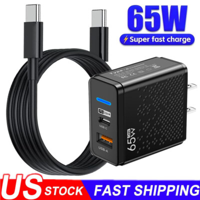 For Motorola Moto G 2026 (2025) 2024 2023 65W USB-C Fast Wall Charger & Cable