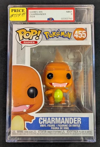 Funko Pop! Pokemon Charmander 455 2023 PSA Graded Mint 9