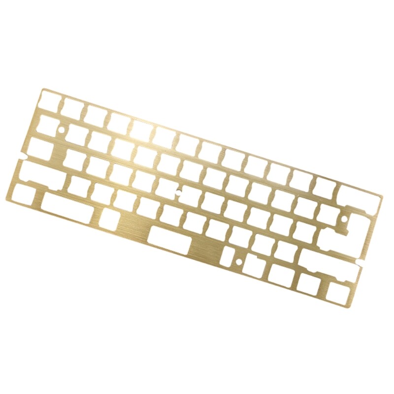 60% Mechanical Keyboard Brass Plate with 2U and 2.25U Split Positioning for Enhanced Typing Experience and Durability