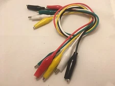 5 Pcs Both Ends Medium size Alligator Clip Electronic Cable Test Lead 50cm 