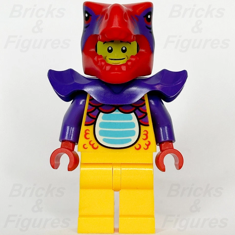 LEGO® City Comic Shop Guy Minifigure Red & Orange Dragon Suit Town 60380 cty1644 - Image 2 of 3