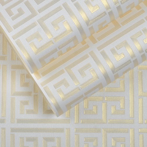 Peel&Stick Wallpaper Self-adhesive Greek Key Wallpaper 20.86 in x 236.0 in - Picture 2 of 4