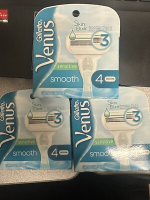 Venus Razor Blades Sensitive Smooth - 3 Packs Of 4 Cartridges