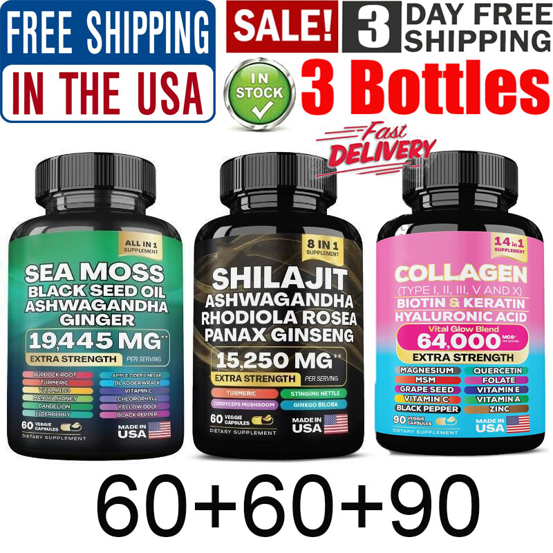 Dynamic Vitality Bundle Sea Moss Multivitamin & Shilajit Power Combo US Stock
