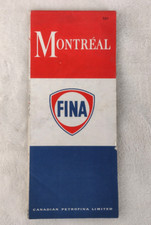 Vintage 1967 Montreal Canada Map Expo '67 Fina Canadian Petrofina