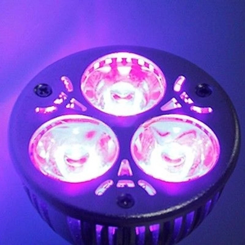 High Power 3W 3x1W MR16 UV Ultraviolet Purple Light LED Bulb Lamp 12V NEO - Image 2 of 4