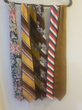 Lot of 6 Vintage Wide Ties 3 3/4 To 4 1/4 by 54