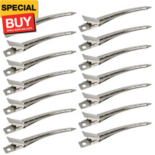24 Packs Duck Bill Clips, 3.5 Inches Rustproof Metal Alligator Curl Clips with