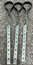 3 Pack DWV Pipe Hanger Galvanized Steel Black 2" x 15"