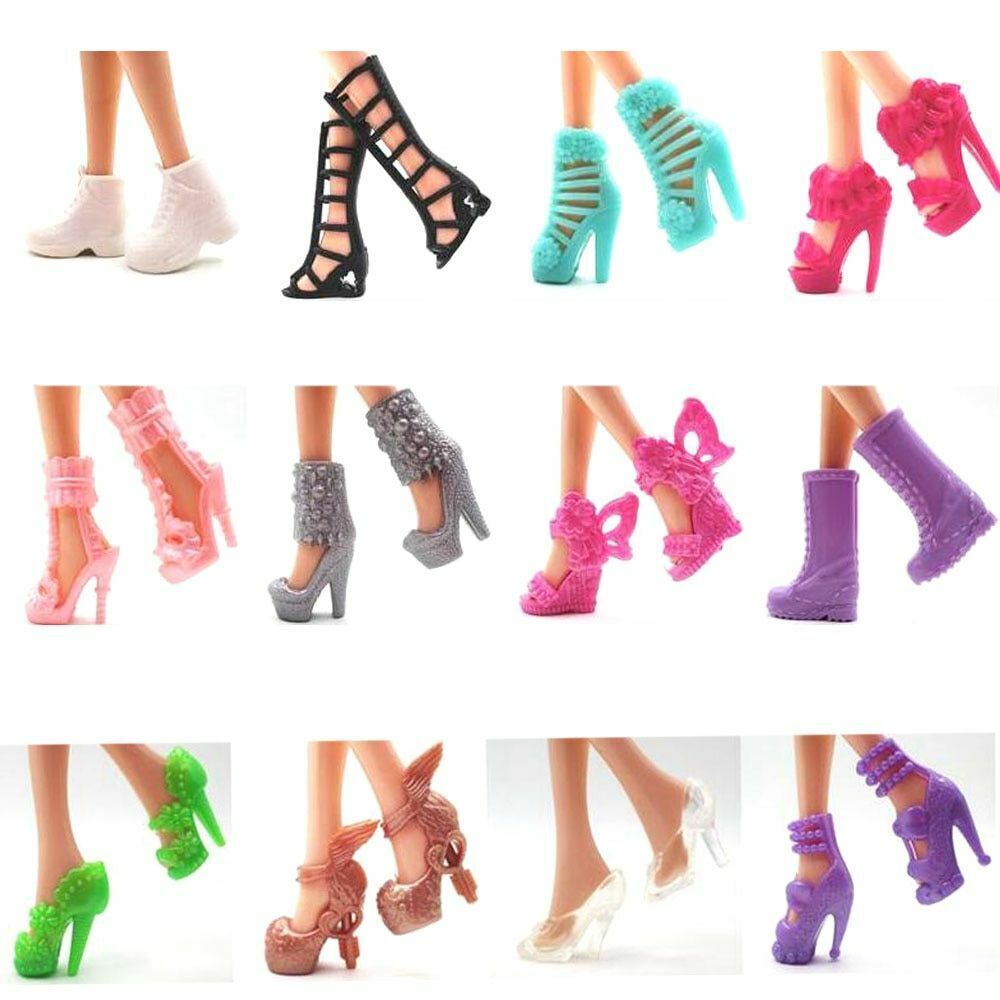Amazon Barbie Doll Sandal 30Pairs/Pack Fashion High Heels Shoes