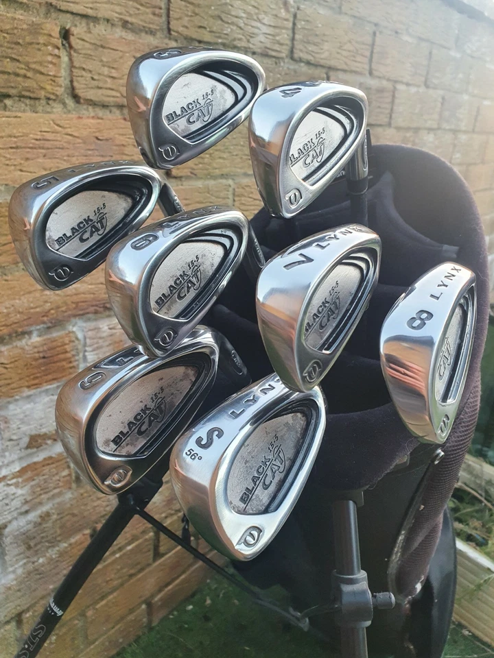 GENTS RIGHT HAND LYNX BLACK CAT 15•5 IRONS REFURBISHED - Image 3 of 4