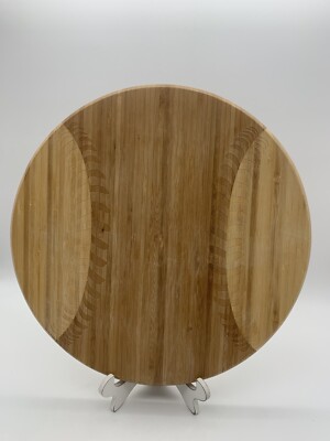Baseball Shaped Design Natural Brown 12X12 Wood Butcher Block Cutting Board