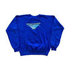 Ocean Pacific Sweatshirt Mens M Blue Fleece Pullover 80s 90s Surf Skate Vintage
