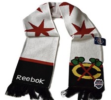 Reebok Face-Off NHL Chicago Blackhawks Hockey 2016 Stadium Series Scarf $30 MSRP