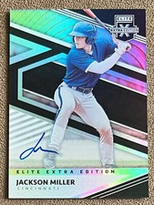 Jackson Miller 2020 Panini Elite Extra Edition Autograph #65 Reds Rookie Insert