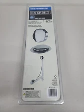 Everbilt White Polypropylene Cable Bath Drain Chrome Trim 1-1/2-Standard
