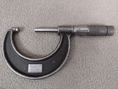 Vintage Lufkin Rule Company No. 1912 1 to 2 inch Micrometer Machinist Tool