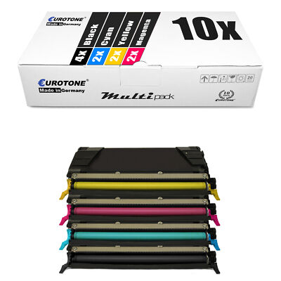 10x Toner für Lexmark C 520 522 524 530 532 534 DN N DTN CMYK