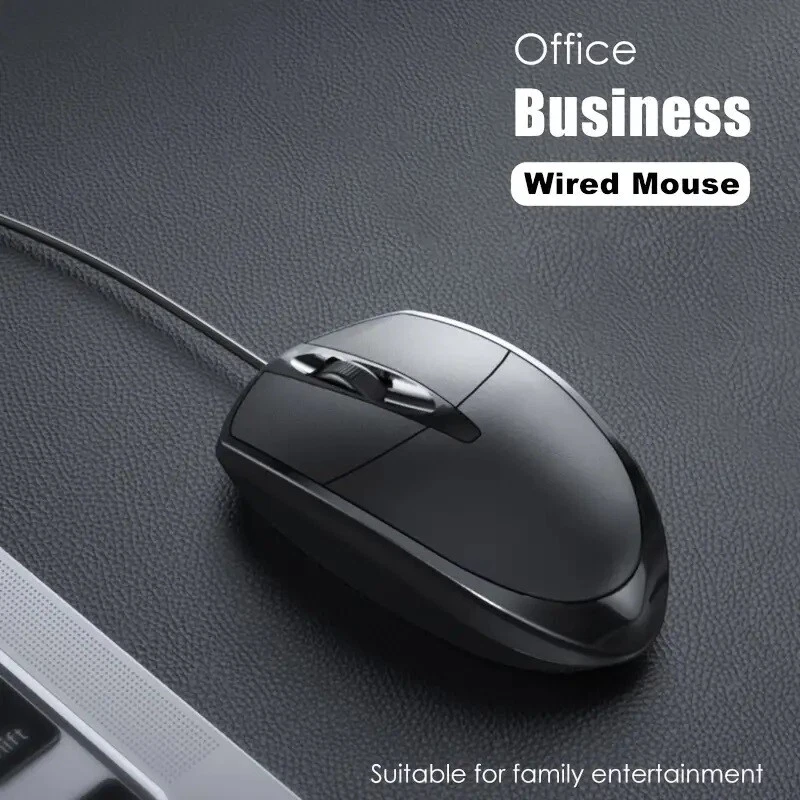 USB 2.0 Optical Wired Scroll Wheel Mouse PC Laptop Notebook Desktop Black Mice - Image 3 of 4