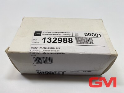 R.Stahl Junction Box 132988 8102/21-31 Ex e Series 8102 Control