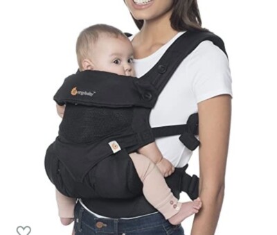 Ergobaby360 All Position Baby Carrier With Lumbar Support(12-45lbs)Cool Air Mesh