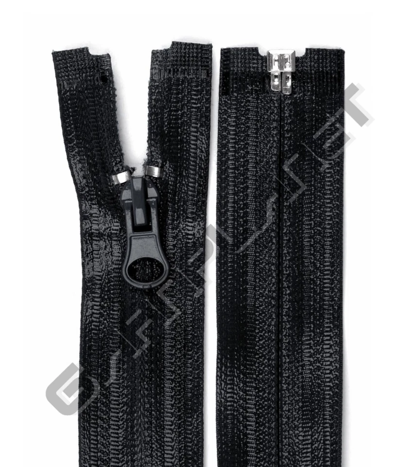 GP Jacken- Reißverschluss WASSERDICHT, Teilbar Schwarz 50 60 65 70 75 80 oder 85cm