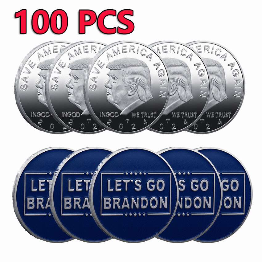 100PCS President Donald Trump Commemorative Coin Save America Again Gift 2024