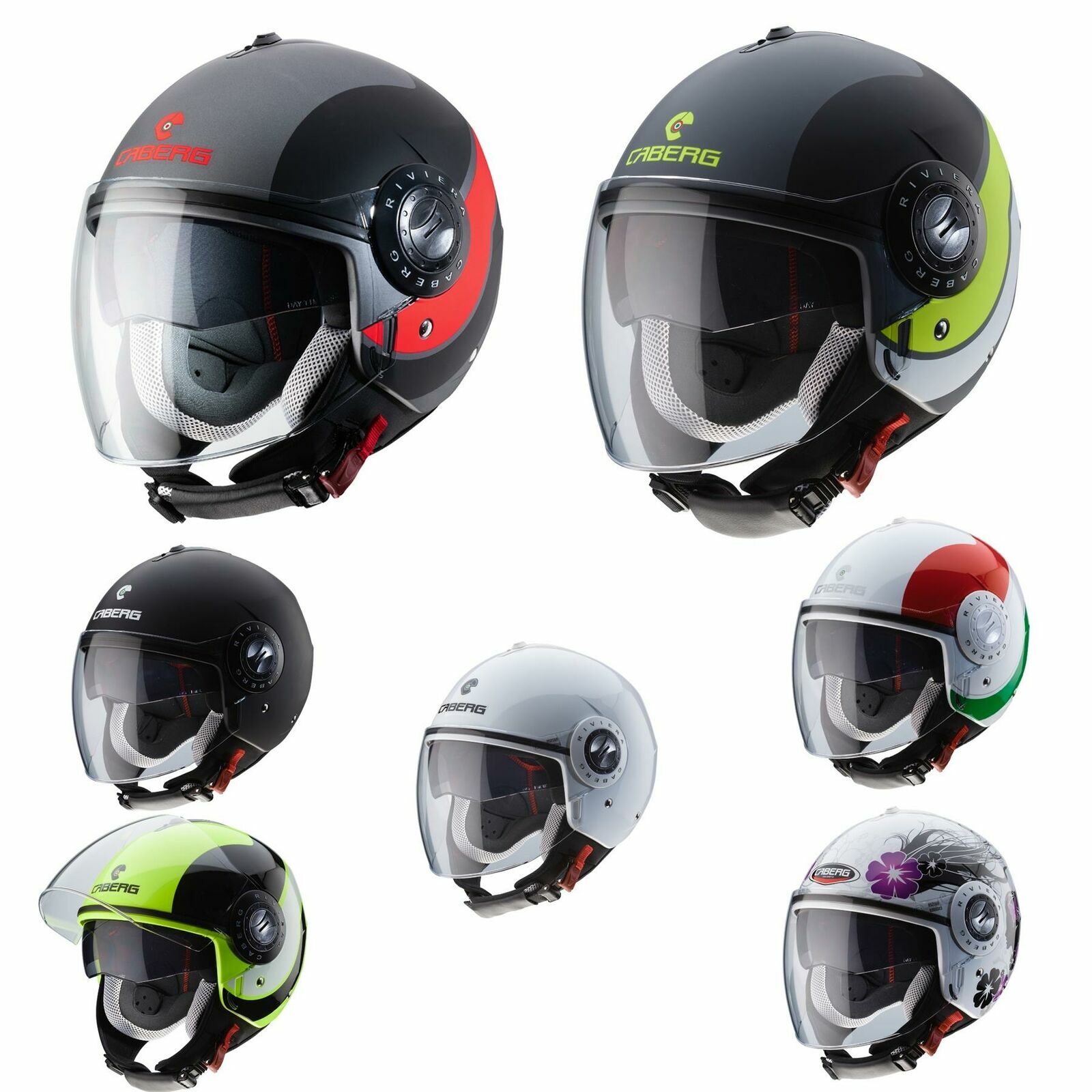 CASCO JET DOPPIA VISIERA CABERG MOD RIVIERA V3