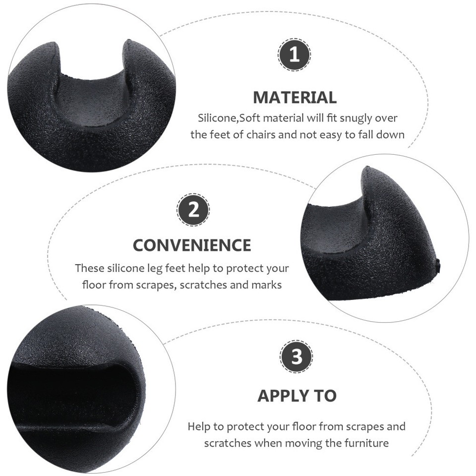 12 Pcs Harpin Leg Coasters Chair Protectors Hairpin Legs Floor Chairs