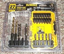 DEWALT BRAND TOUGH GRIP 27 PC SET NEW PC SET 21 BITS PLUS ACCESSORIES & CASE 